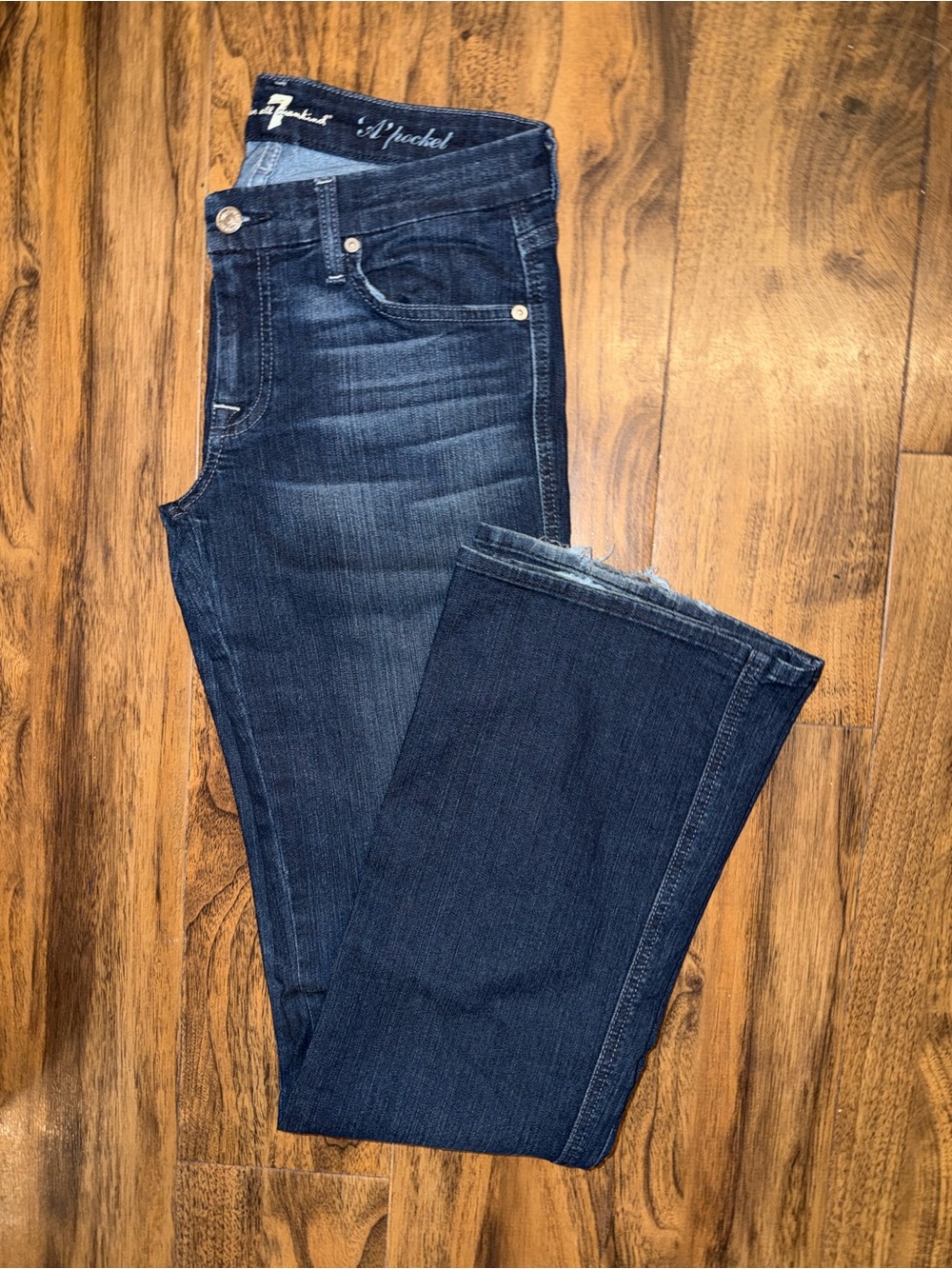 7 For All Mankind Dark Wash A Pocket Jeans